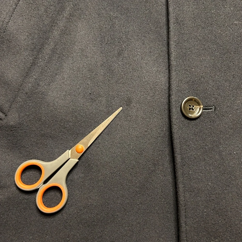 J. Crew Ludlow‎ Topcoat Overcoat Mens Size 36R Cashmere Wool Blend Blue Italy
